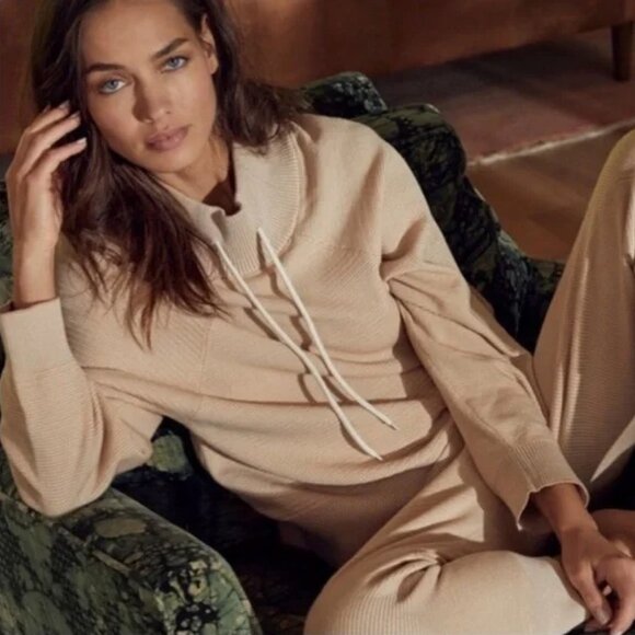 VARLEY | Maceo Knit Mockneck Pullover Sweatshirt in Ginger | Sz S - Picture 3 of 9